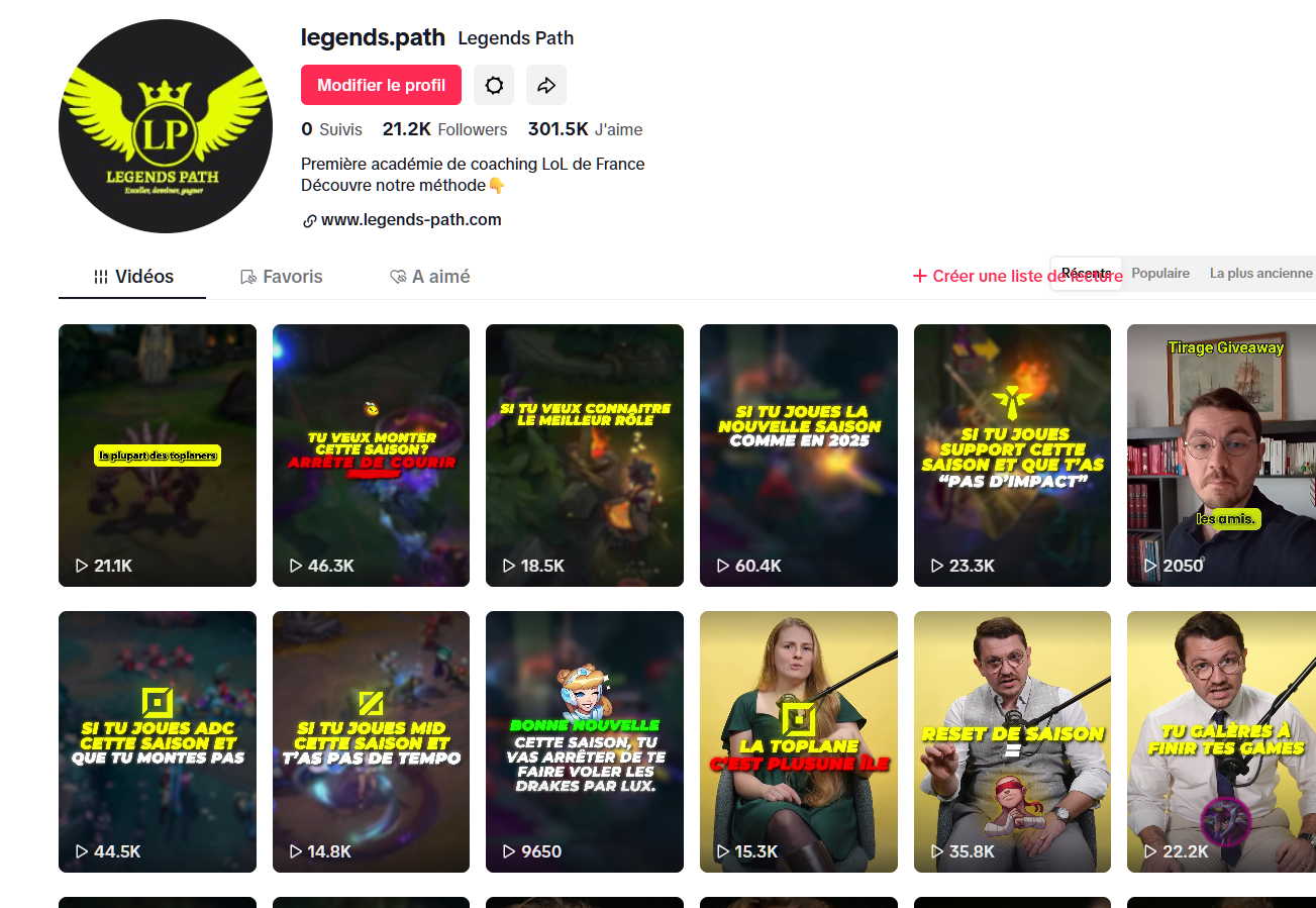 Capture d’écran de nos réseaux sociaux